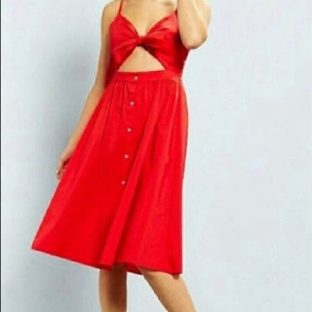 Red dress, summer, XS